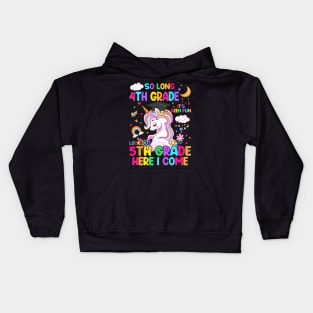 So Long 4th Grade Graduation Class 2024 Unicorn Girls Kids Hoodie